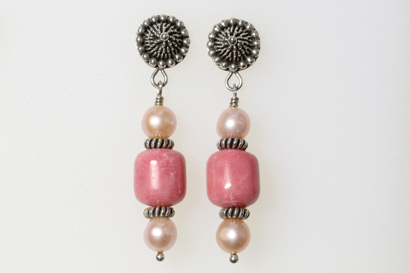 Rhodonite/ss Earrings